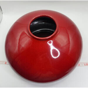 Modern Design Amano Vase 629-13 Ox Blood Red Pottery Made In Germany 5” x 8"